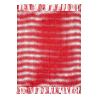 Gallen Red White Woven Throw 50